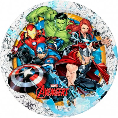 Assiette jetable 12pcs Avengers Marvel